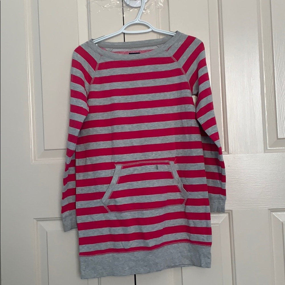 Pink grey sweatshirt dress